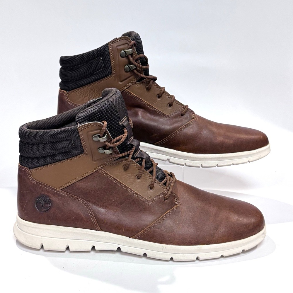 Timberland Boots Men's Size 13 Toffee Brown Leather Parker Street Sneaker Shoes